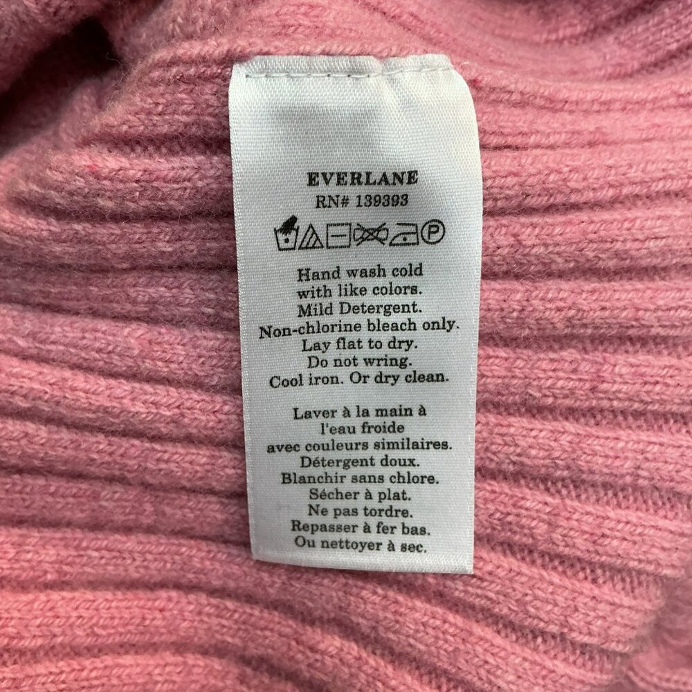 Everlane Womens Pink Recycled Cashmere Turtleneck Sweater Size S - Picture 9 of 11